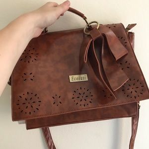 Vegan leather laptop bag